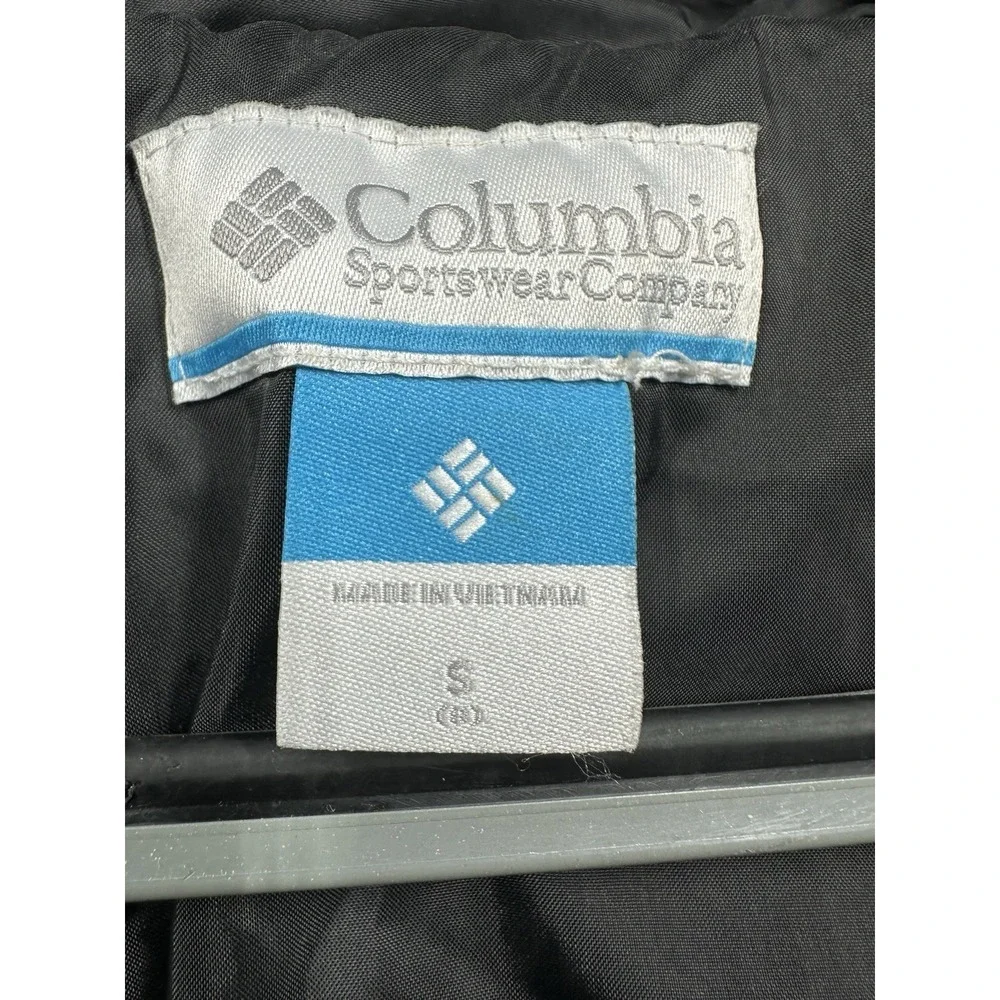 Columbia Boys Arctic Blast Jacket Youth Small 8 Tan Black Hooded Puffer Ski